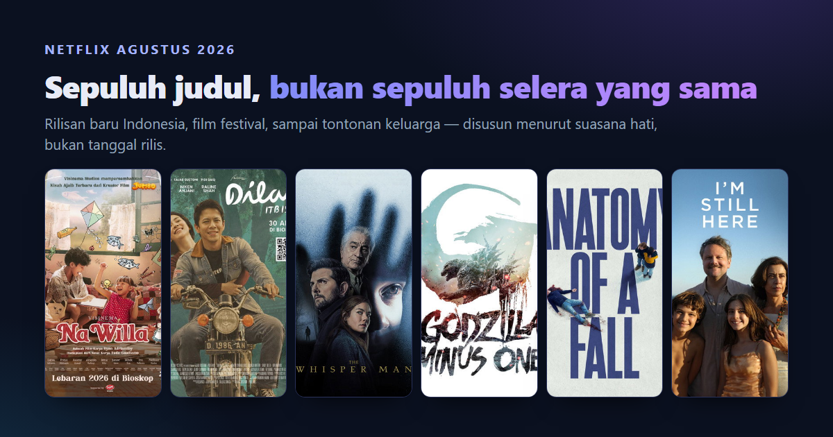 Rekomendasi Film Netflix Terbaik Agustus 2026 (Lengkap + Poster)